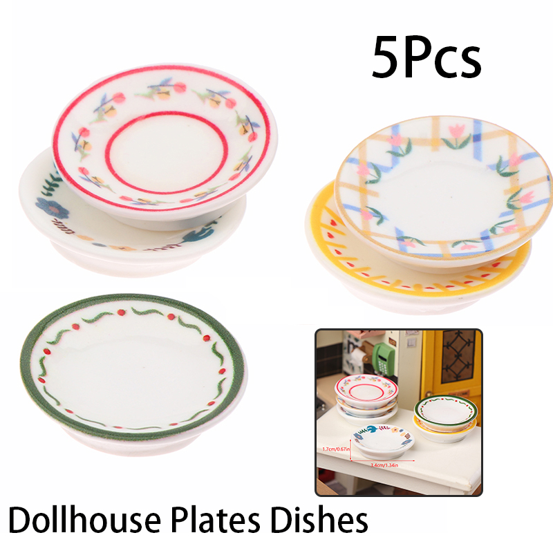 Kitchen Gadgets Plus - 5 adet 1/12 Dollhouse Mini Tabaklar