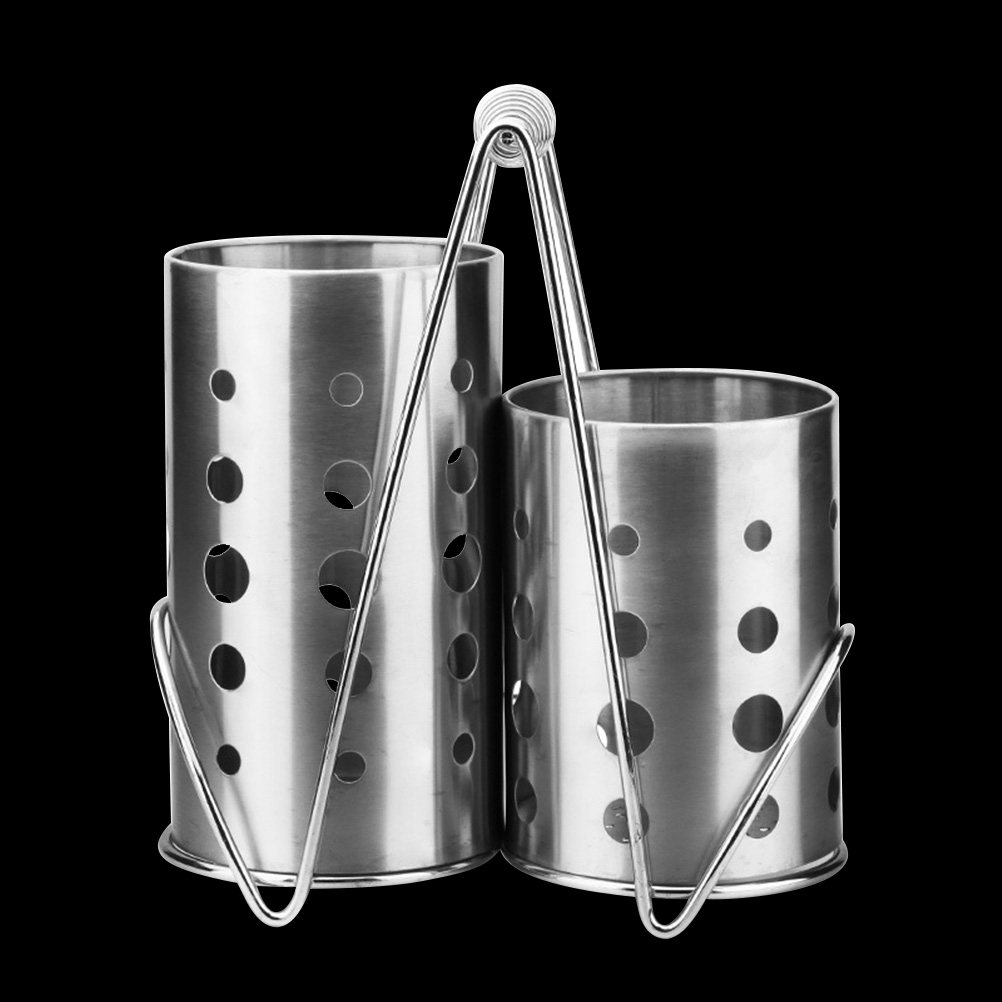 Kitchen Utensil Holder - 3 Parça Mutfak Çubuk Tutucu Paslanmaz