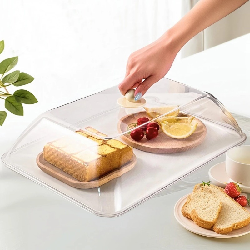 Kitchen Gadgets Plus - WORTHBUY Yeniden Kullanılabilir Plastik Yemek Örtüsü