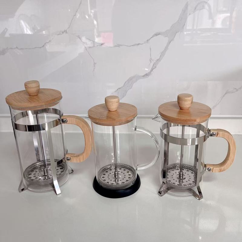 French Press Coffee Maker - Isıya dayanıklı Fransız pres kahve demliği,