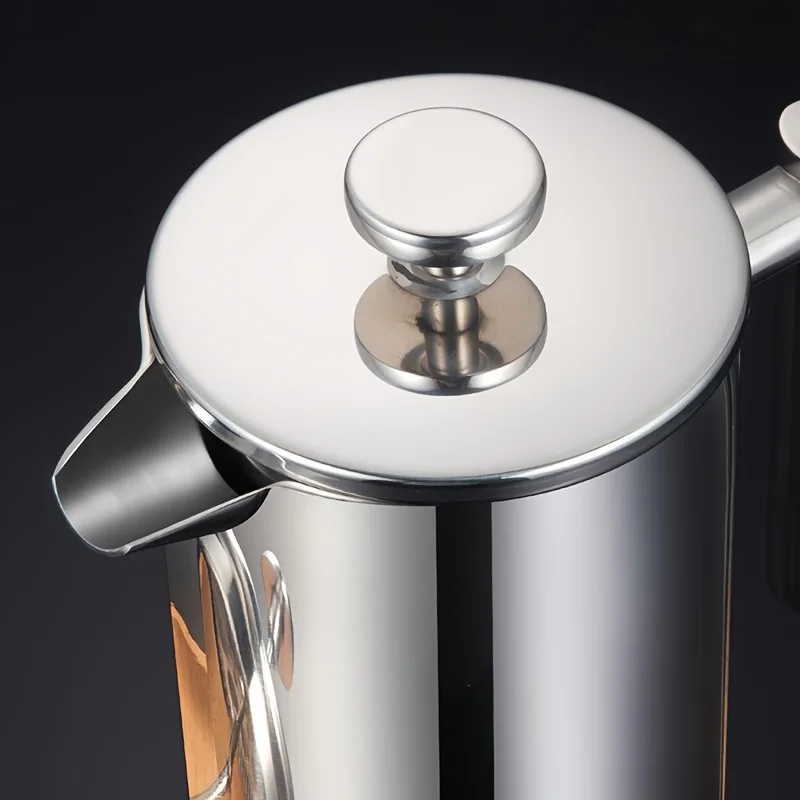 French Press Coffee Maker - Şık 350ml Paslanmaz Çelik French Press