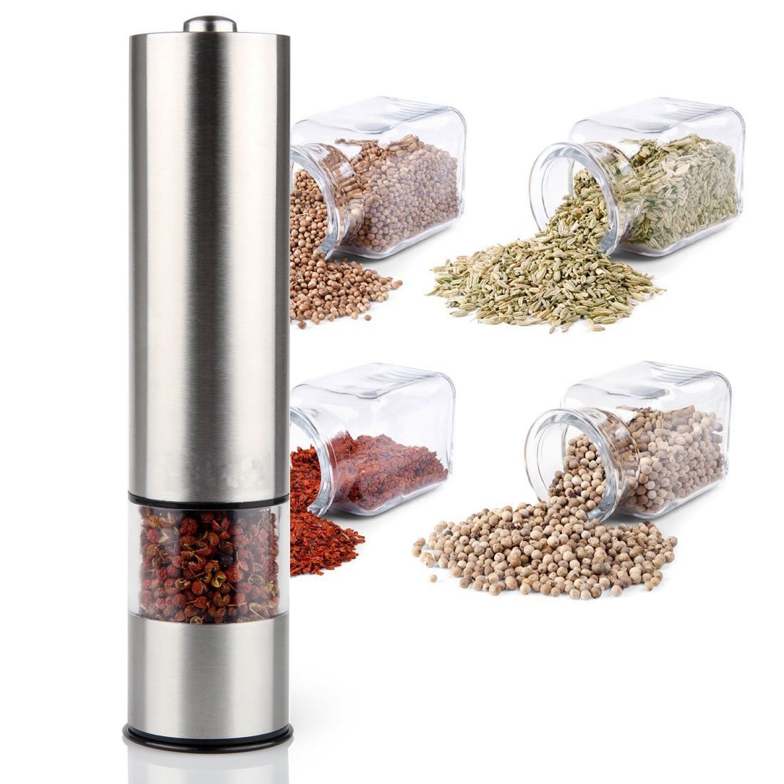 Kitchen Gadgets Gift - A56T-Paslanmaz Çelik Elektrikli Tuz ve Karabiber