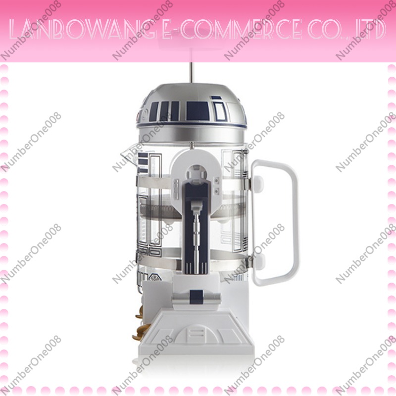 French Press Coffee Maker - Yaratıcı R2D2 Robot Şeklinde Mini Manuel