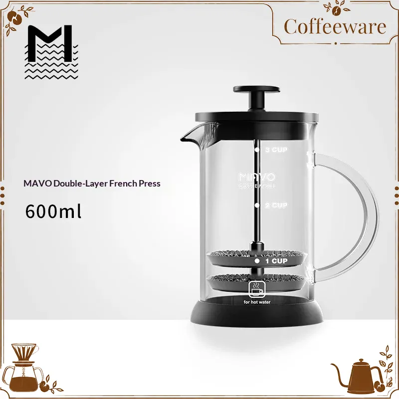 French Press Coffee Maker - MAVO French Press Kahve Makinesi Çift