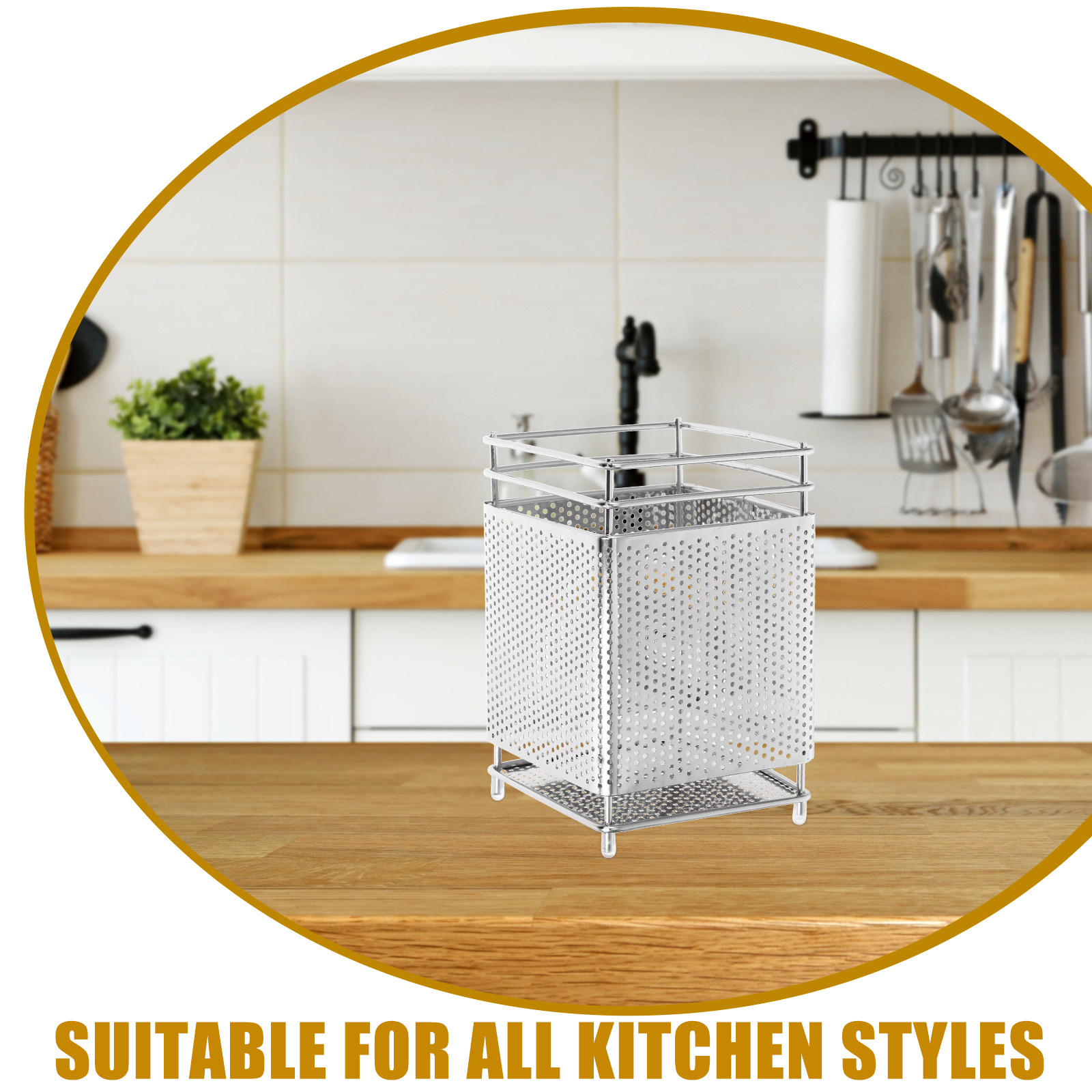 Paslanmaz Çelik Asılı Drenajlı - Kitchen Utensil Holder incelemesi ve fiyatı