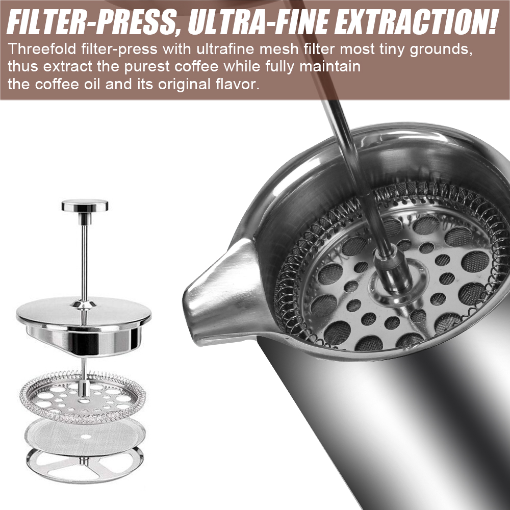 Büyük kapasiteli kahve demleyi - French Press Coffee Maker incelemesi ve fiyatı