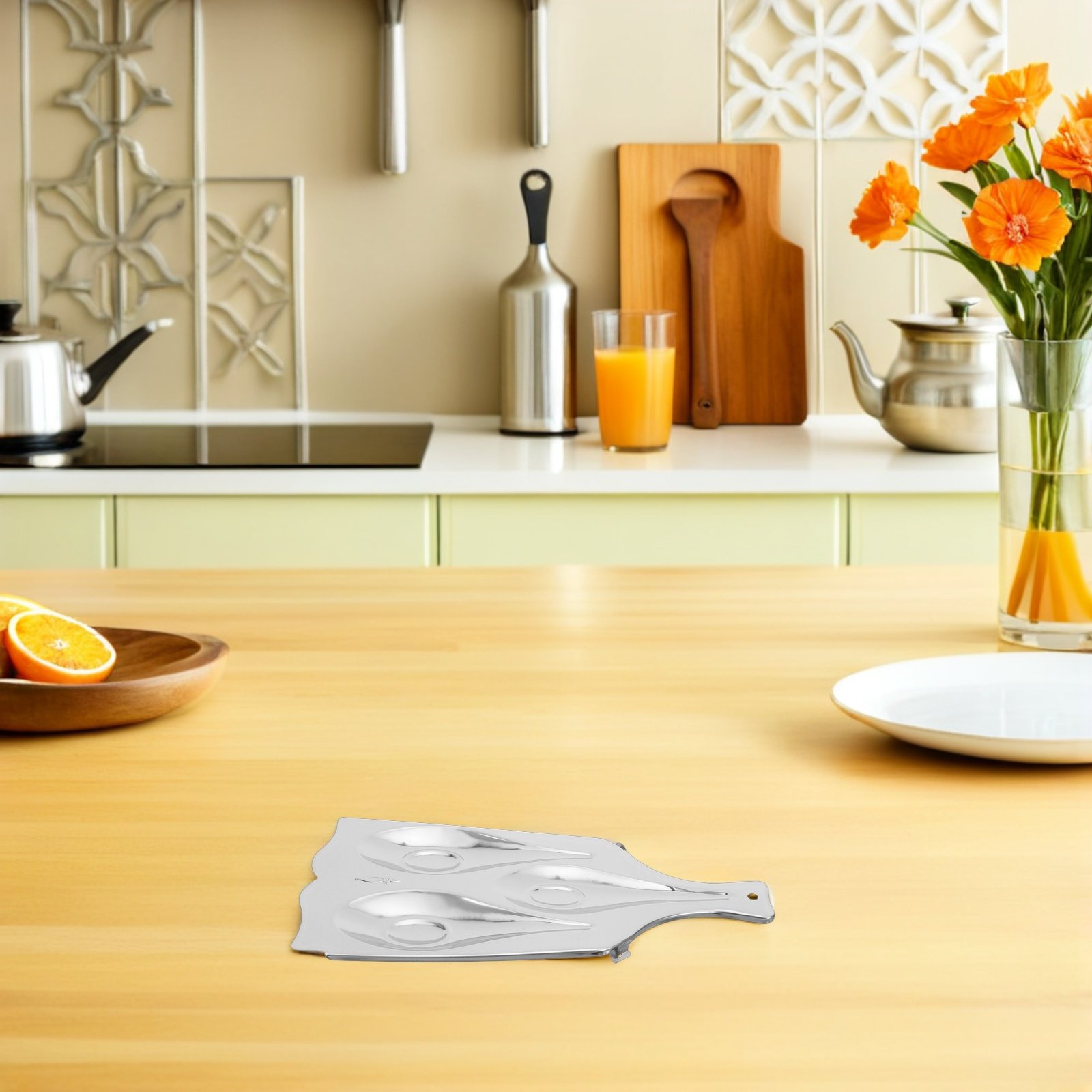 Paslanmaz Çelik Üç Bölmeli Kaş - Kitchen Utensil Holder incelemesi ve fiyatı