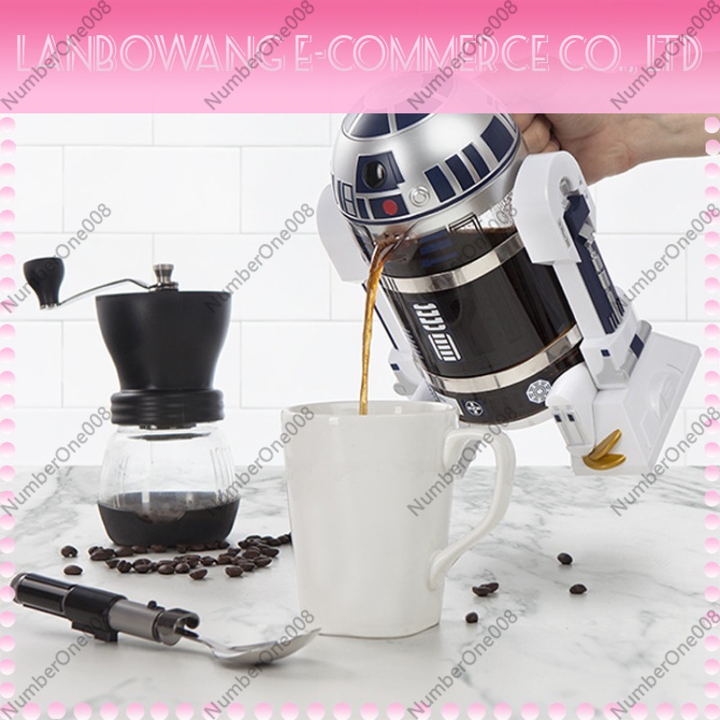 Yaratıcı R2D2 Robot Şeklinde M - French Press Coffee Maker incelemesi ve fiyatı