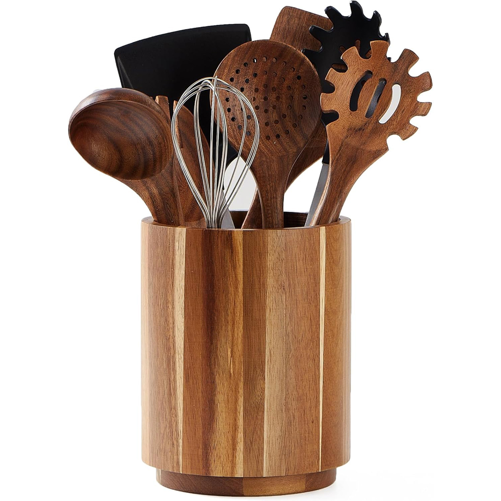 Akasya Ahşap Mutfak Tezgahı iç - Kitchen Utensil Holder incelemesi ve fiyatı