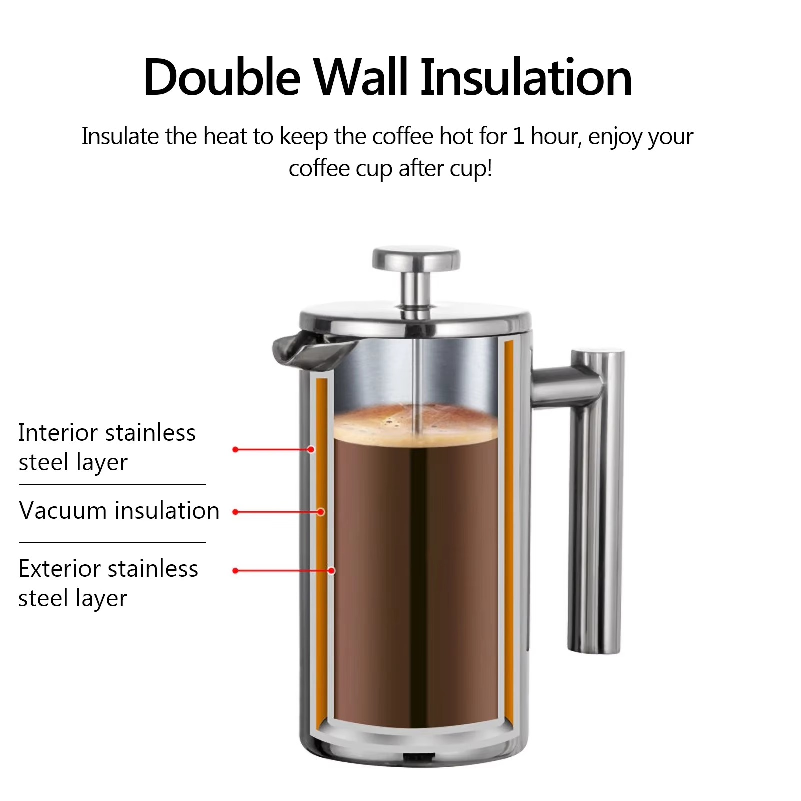 350ml/800ml/1000ml Kahve Demle - French Press Coffee Maker incelemesi ve fiyatı